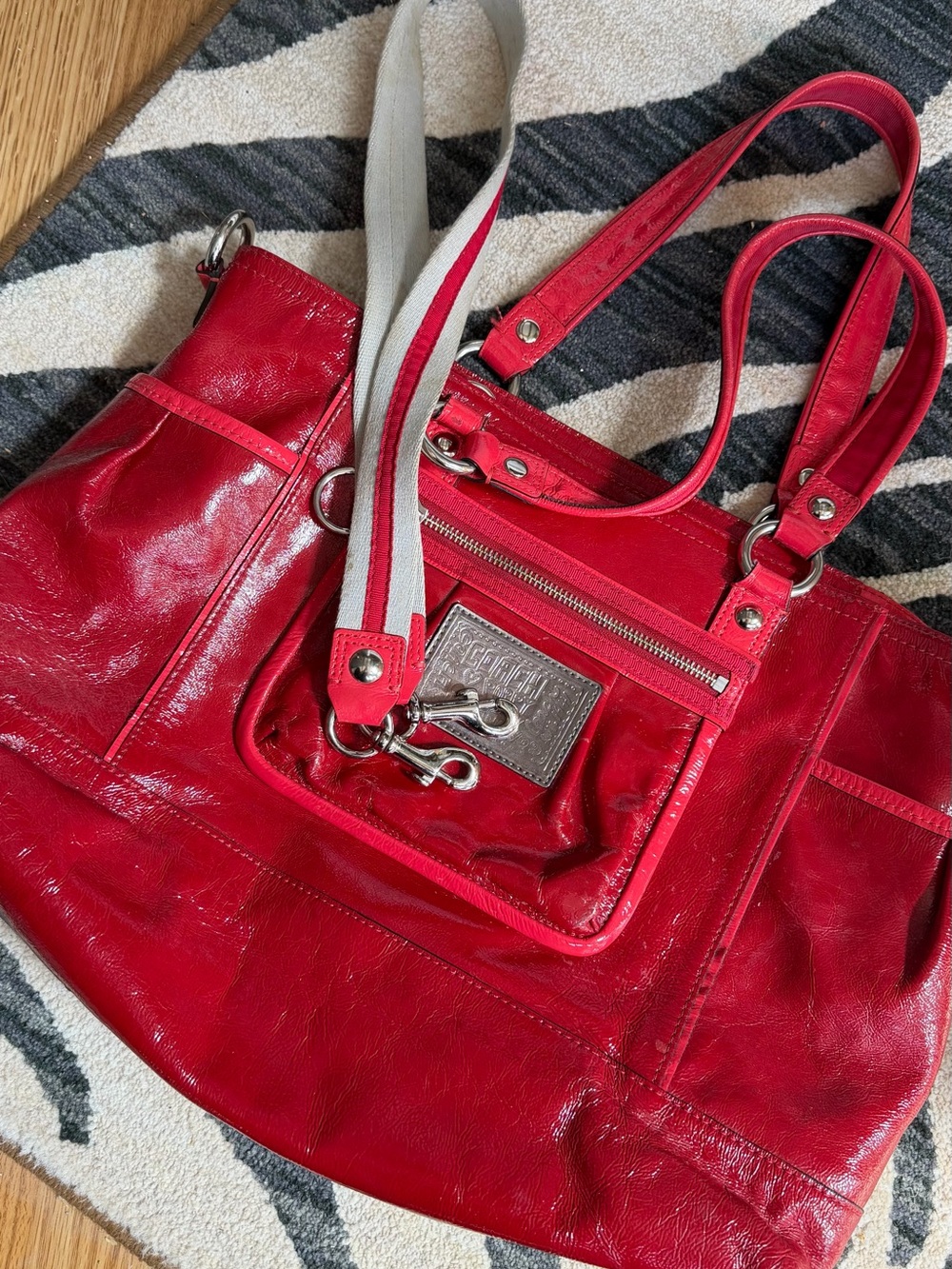 Coach Poppy shoulder tote with crossbody strap
